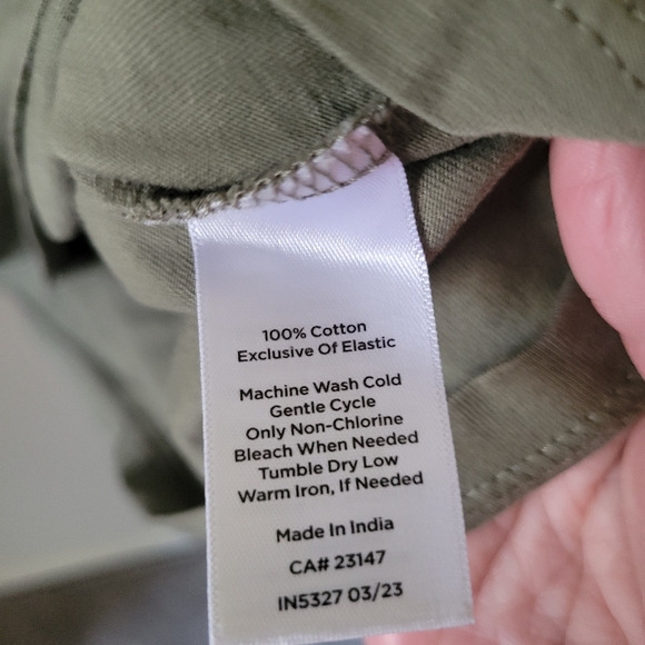 Talbots Olive Green Ruffled Blouse - Picture 8 of 9